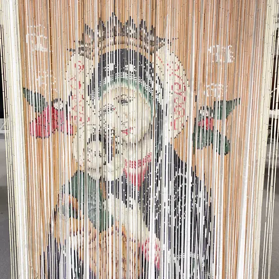 Vintage Beaded Door Screen