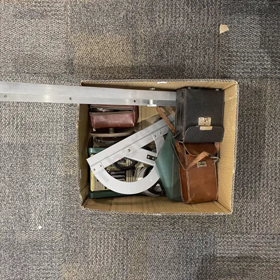Box Quantity of Assorted Vintage Measuring Instruments etc