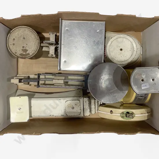 Box of Assorted Vintage Scales