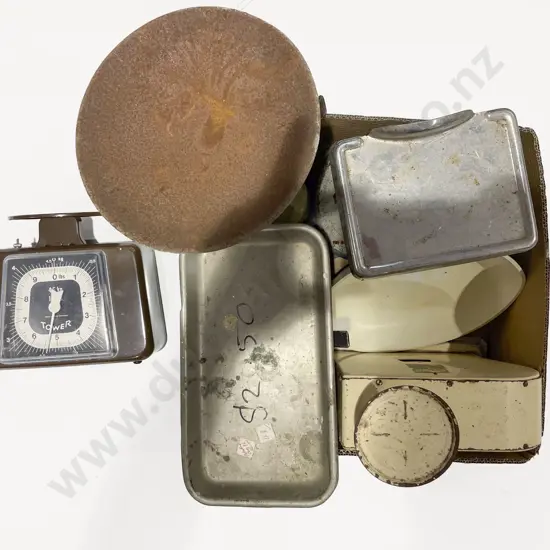 Box of Assorted Vintage Scales