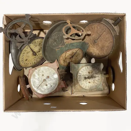 Box of Assorted Vintage Scales