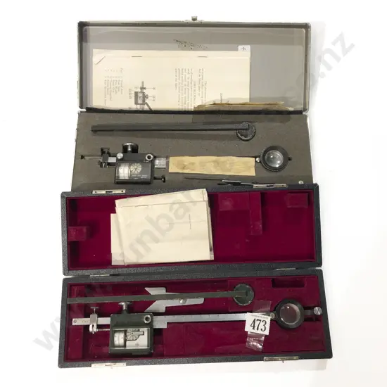 Two Vintage Polar Planimeters in Cases