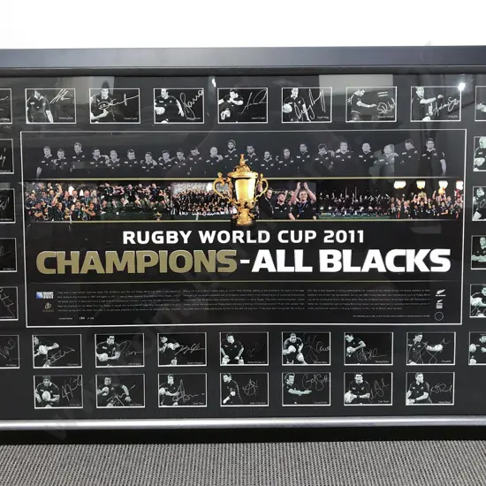 Rugby World Cup 2011 All Blacks Ltd Ed Framed Signed Display