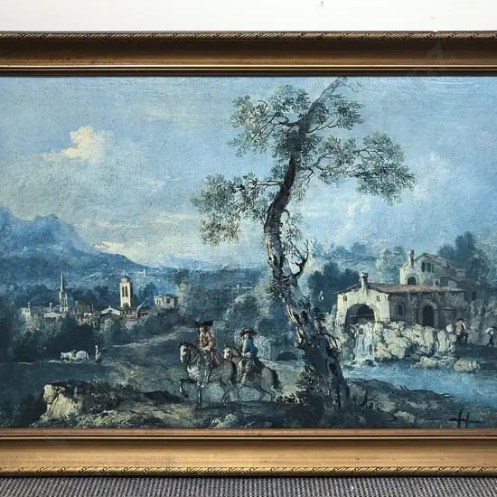 Zucarelli "Paesaggio Con Cavalieri" Old Masters Print