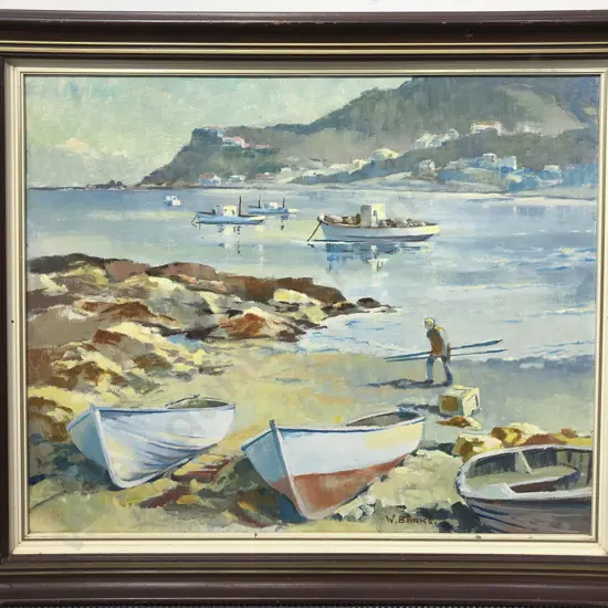 W. Barke - Island Bay - Oil on Board