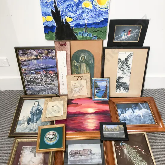 Box of Assorted Art Works etc