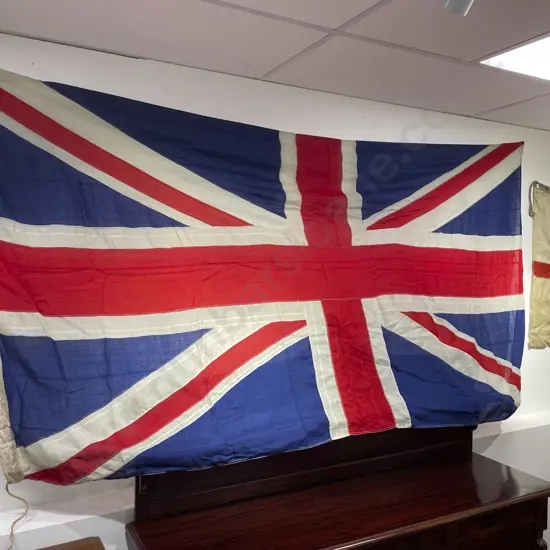 Large Vintage Union Jack Flag and Small Flag