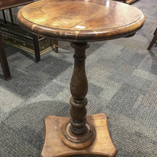 Circular Walnut Wine Table