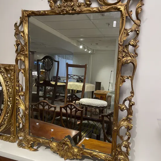 Ornate Gilt Framed Wall Mirror (A/F)