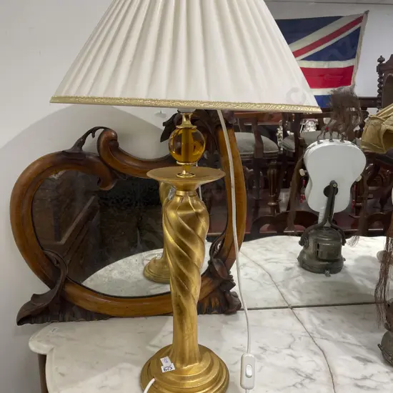 Decorative Gilt Painted Table Lamp