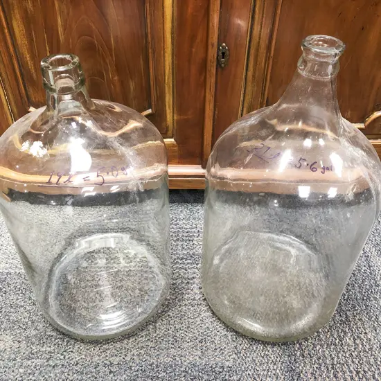 Two Vintage Chemist Carboys