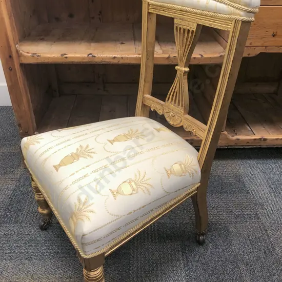 French Style Gilt Painted Bedroom Chair