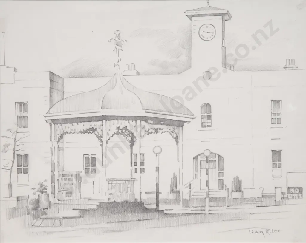 Owen Lee (1918 - 2003) - Three NZ Street Scenes Image 1++