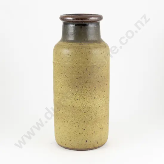 NZ Pottery Tall Cylindrical Vase