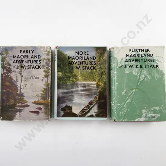3 Early Maoriland Adventure Books By J W Stack