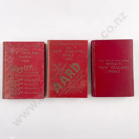 3 Vintage New Zealand Indexes