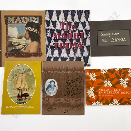 6 Vintage Maori & Pacific Tourist Booklets