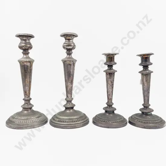 Two Pairs of S/P Candlesticks (a/f)