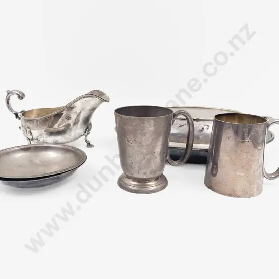 S/P Sauceboat Two Half Pint Mugs Two Coin Dishes & Entree Dish