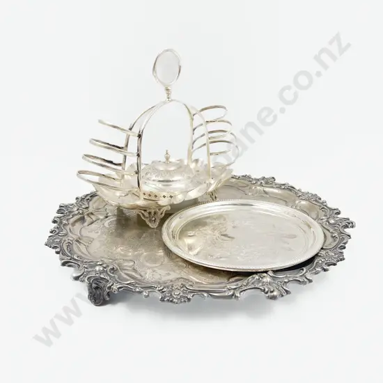 Large S/P Display Tray together with Plated Coin Dish