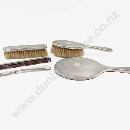 4pce S/S Dressing Table Set & S/S Handled Shoe Horn