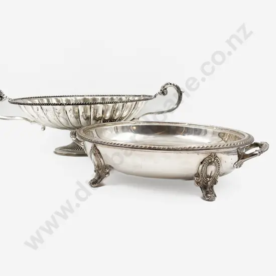 Two S/P Footed Serving Dishes