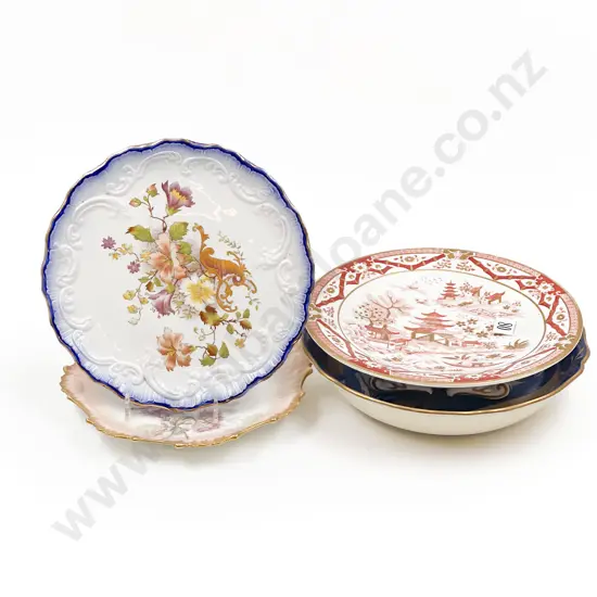 China Comport & Two Fancy China Plates with Other