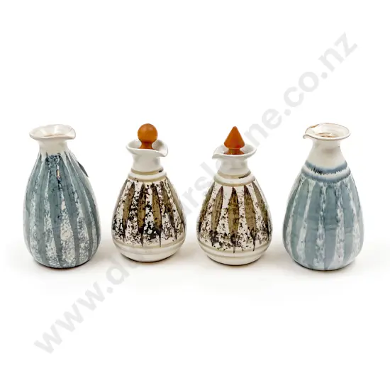 Two Pairs of Hanmer Pottery Condiment Bottles