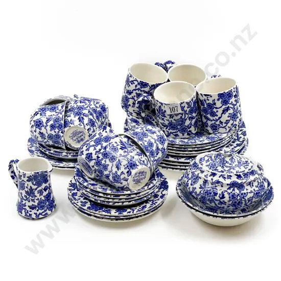 Assorted Burleigh Blue & White China