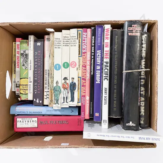 Box of Assorted Military Reference Books