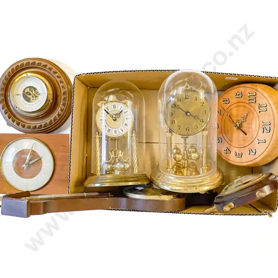 Box of Assorted Clocks & Barometers