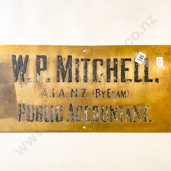 Vintage Brass Plaque