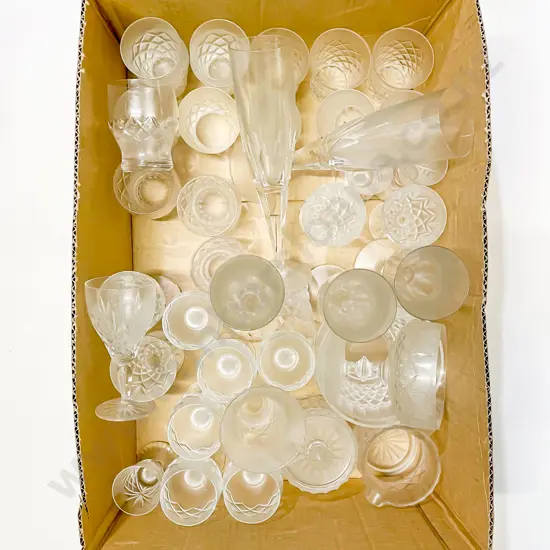 Box Quantity of Assorted Crystal & Glassware