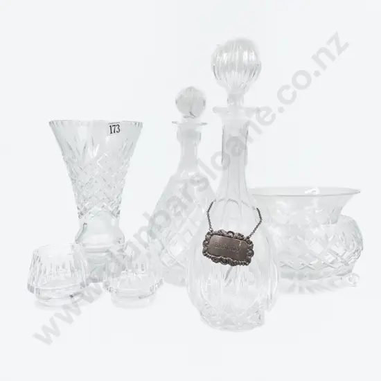 Quantity of Assorted Crystal & Glassware including Decanter and Trumpet Vase