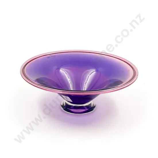 Hoglund Art Glass Pedestal Bowl
