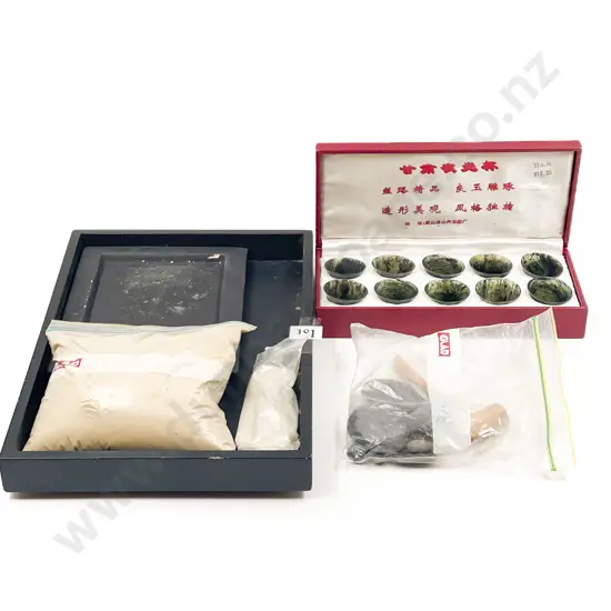 Two Japanese Sand Garden Sets together with Assorted