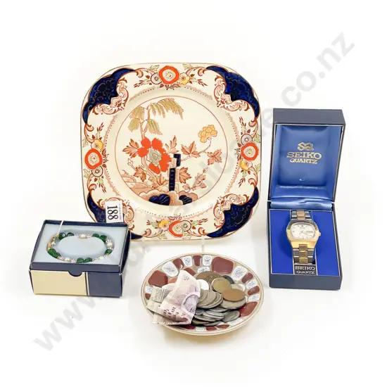 Boxed Seiko Wristwatch together Loose Coinage and Others