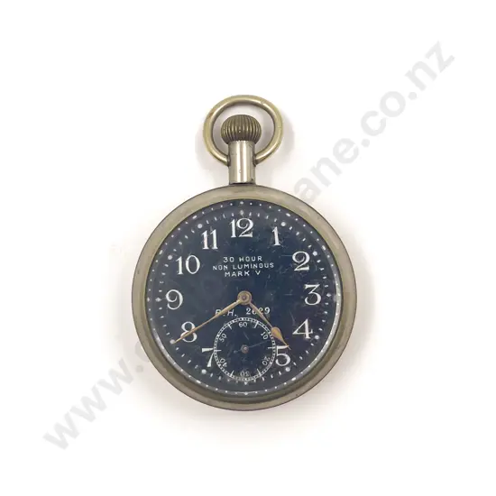 Military Issue Chrome Cased Pocket Watch