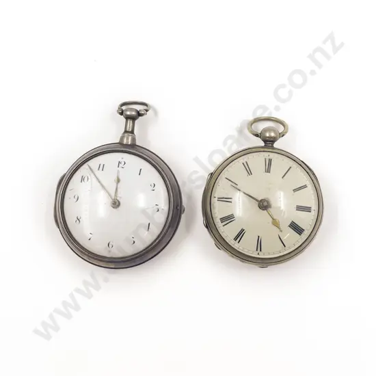 Two S/S Pear Cased Pocket Watches