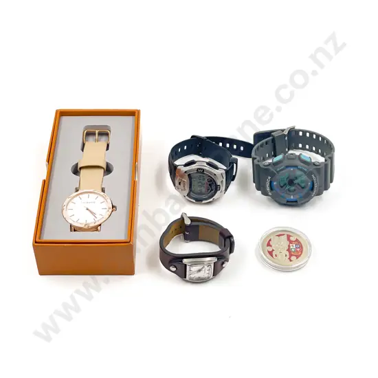 Ladies Wrist Watch 'The Horse' with Three Others and Coin