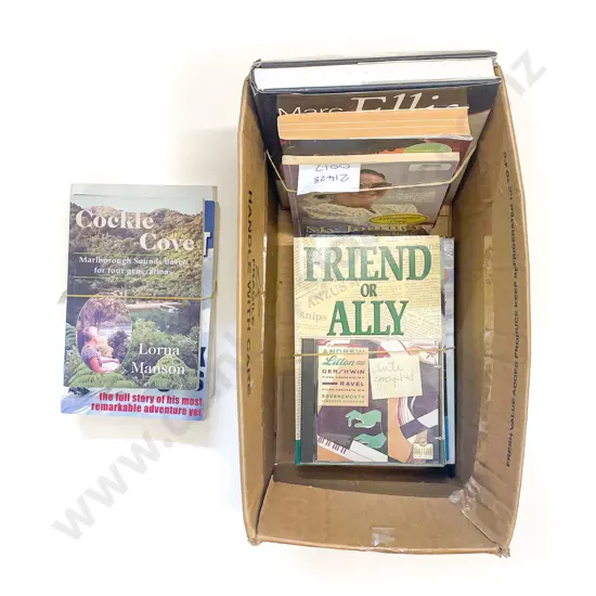 Box Quantity of Assorted Books including Signed Biographies