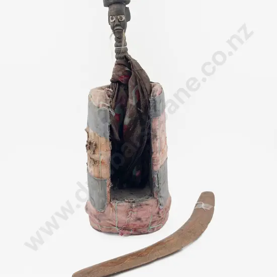 Solomons or East Timor Figure together with Boomerang