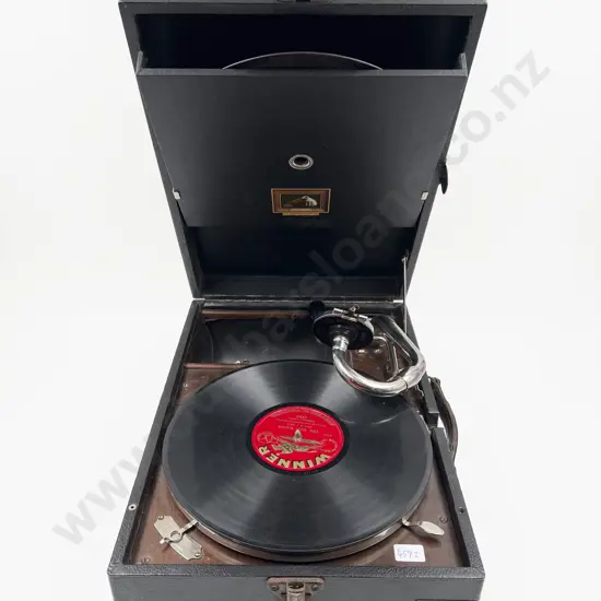 His Masters Voice Travel Gramophone