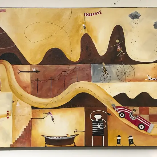 Crispin Korschen - "Moving Right Along III" - Acrylic on Canvas