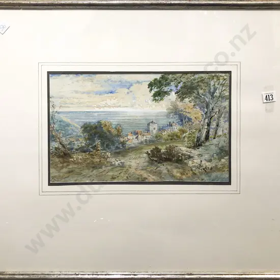 George Conway - "View of Hastings Sussex" - Watercolour