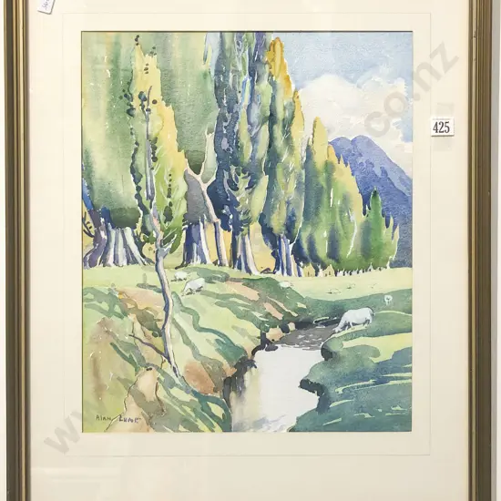 Alan Lumt - Pelorus Valley - Watercolour