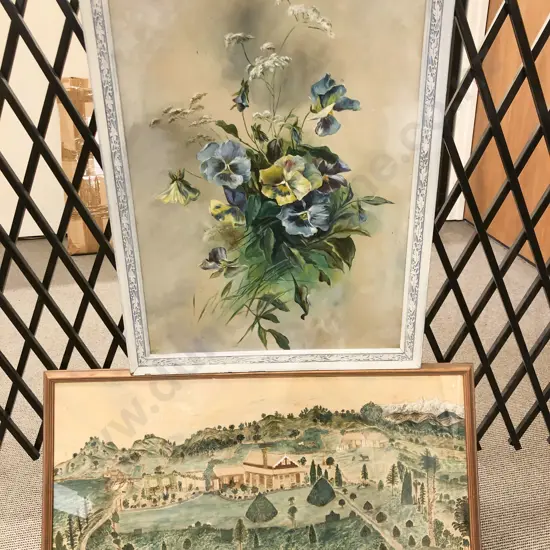 C. Wilkinson - Still Life with Pansies - Oil on Board & Other