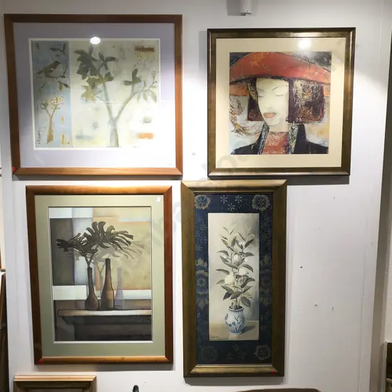 Four Framed Decorative Prints