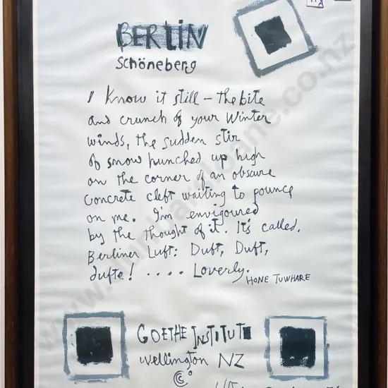 Goethe Institute Poster by Ralph Hotere