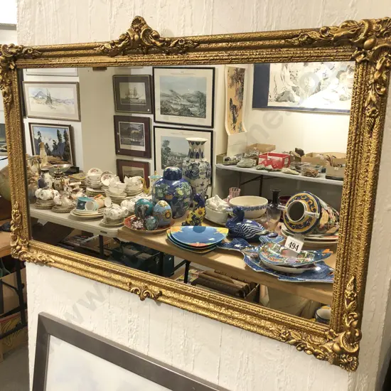 Gilt Framed Rectangular Wall Mirror